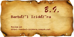 Barbél Izidóra névjegykártya